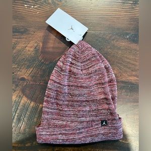 Jordan Unisex knit red/purple cuffed adult beanie. NWT
